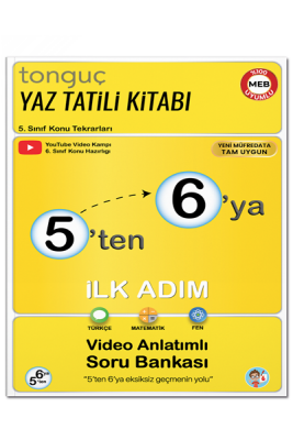5'ten 6'ya Hazırlık Kitabı Video Anlatımlı Soru Bankası - Tonguç Yayınları