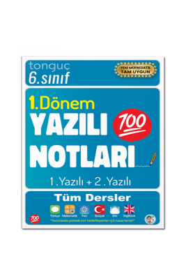 6. Sınıf Yazılı Notları 1. Dönem 1 ve 2. Yazılı - Tonguç Yayınları