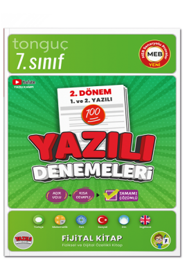 7. Sınıf Yazılı Denemeleri 2. Dönem 1 ve 2. Yazılı - Tonguç Yayınları