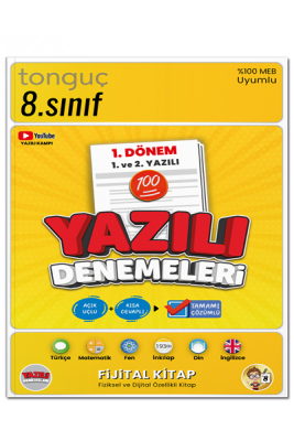 8. Sınıf Yazılı Denemeleri 1. Dönem 1 ve 2. Yazılı - Tonguç Yayınları