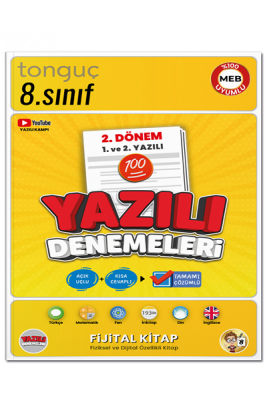 8. Sınıf Yazılı Denemeleri 2. Dönem 1 ve 2. Yazılı - Tonguç Yayınları