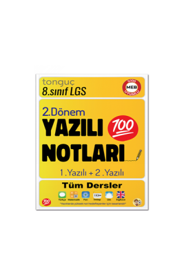 8. Sınıf Yazılı Notları 2. Dönem 1 ve 2. Yazılı - Tonguç Yayınları