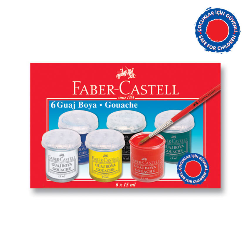 Faber Castell Guaj Boya 6’lı - 1