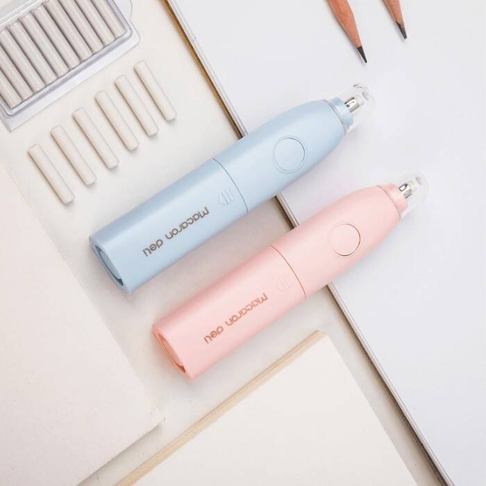 Otomatik Elektrikli Fanlı Kalem Silgisi Seti - 10 Adet Değiştirilebilir Yedekler Sanatsal Çizimler İçin - 6